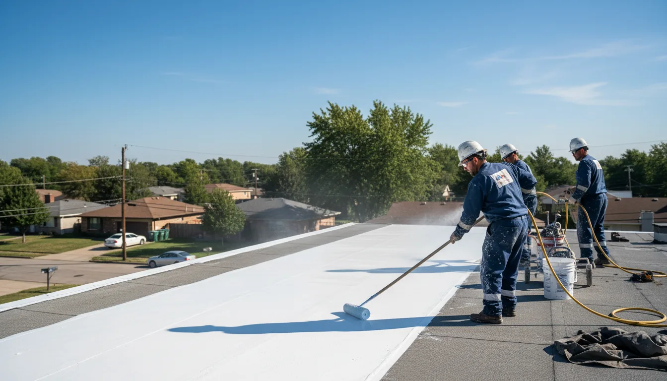 Commercial roof coating in Bulpitt, IL near me